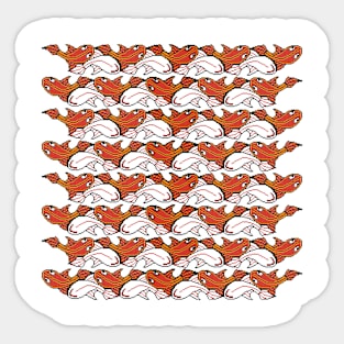 Escher carp Sticker